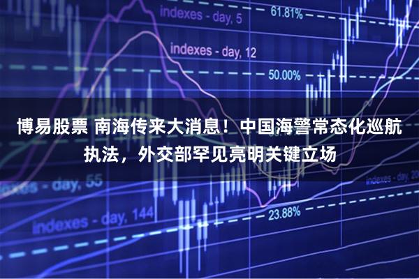 博易股票 南海传来大消息！中国海警常态化巡航执法，外交部罕见亮明关键立场